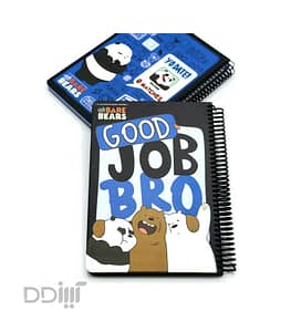 دفتر 100 برگ جلد سخت لانگو سری WeBareBears